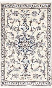 Tappeto Nain Kashmar Persia Medaglione Crema Blu 85x138 Cm
