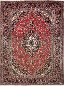 Tappeto Ardakan Persia Medaglione Rosso Blu Scuro 303x405 Cm