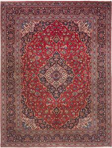 Tappeto Ardakan Persia Medaglione Rosso Blu 310x408 Cm