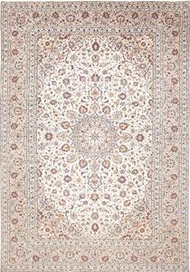 Tappeto Kashan Persia Medaglione Avorio Blu 240x346 Cm
