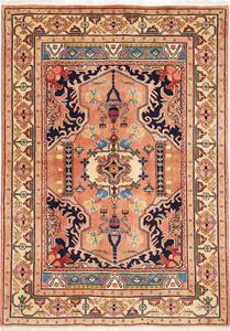 Tappeto Ardabil Persia Geometrico Salmone Blu 105x150 Cm