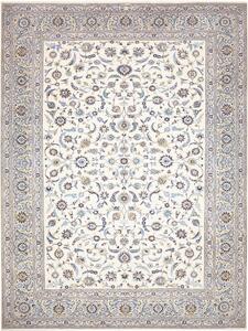 Tappeto Kashan Persia Astratto Crema Blu 295x395 Cm