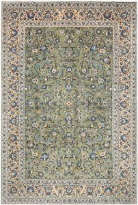 Tappeto Kashan Persia Floreale Verde Salvia Crema 255x384 Cm