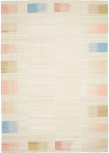 Tappeto Kilim Persia Astratto Crema Rosa 222x321 Cm