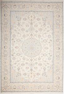 Tappeto Nain 9la Persia Medaglione Avorio Azzurro 202x293 Cm