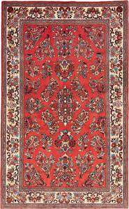 Tappeto Sarough Persia Floreale Rosso Crema 128x207 Cm