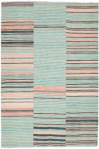 Tappeto Kilim Persia Astratto Crema Acquamarina 165x249 Cm