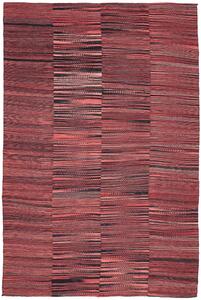 Tappeto Kilim Persia Astratto Rosso Nero 190x291 Cm