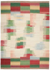 Tappeto Kilim Persia Astratto Beige Rosso 250x352 Cm