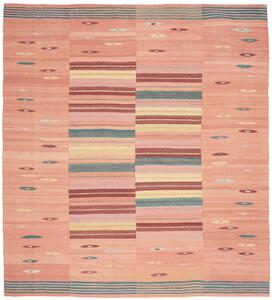 Tappeto Kilim Persia Astratto Pesca Bordeaux Verde 218x239 Cm
