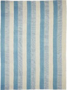 Tappeto Kilim Persia A Righe Azzurro Avorio 265x359 Cm