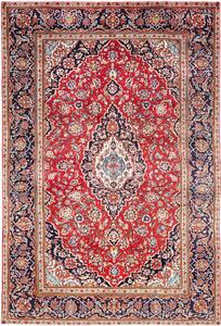 Tappeto Ardakan Persia Medaglione Rosso Blu 198x292 Cm