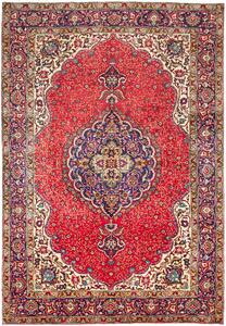Tappeto Tabriz Persia Medaglione Rosso Blu 200x293 Cm