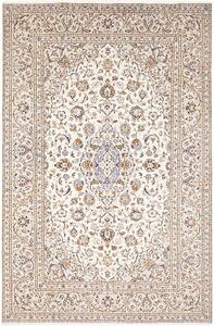 Tappeto Kashan Persia Medaglione Avorio Blu 193x292 Cm
