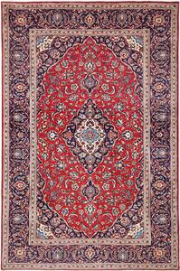 Tappeto Ardakan Persia Medaglione Rosso Blu 202x303 Cm