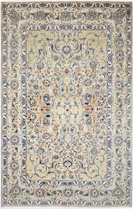 Tappeto Kashan Persia Medaglione Verde Salvia Crema 205x323 Cm