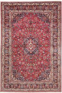 Tappeto Mashad Persia Medaglione Rosso Blu 193x289 Cm