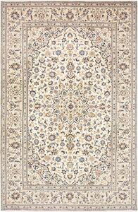 Tappeto Kashan Persia Medaglione Crema Blu 200x304 Cm