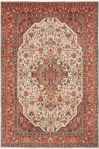 Tappeto Tabriz Persia Medaglione Crema Rosso 200x300 Cm
