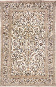 Tappeto Kashan Persia Medaglione Crema Blu 192x305 Cm