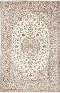Tappeto Kashan Persia Medaglione Crema Blu 195x302 Cm