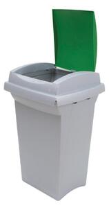 Pattumiera per raccolta differenziata Recycling manuale verde 50 L