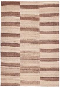 Tappeto Kilim Vintage Persia A Righe Beige Marrone 200x300 Cm