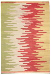 Tappeto Kilim Persia Geometrico Rosso Verde 184x274 Cm