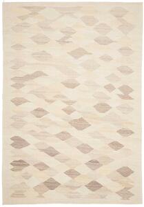 Tappeto Kilim Persia Geometrico Avorio Beige 208x298 Cm