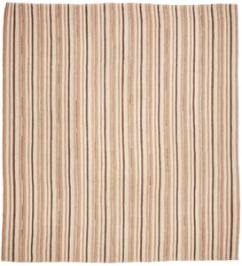 Tappeto Kilim Vintage Persia A Righe Beige Marrone Chiaro 308x331 Cm