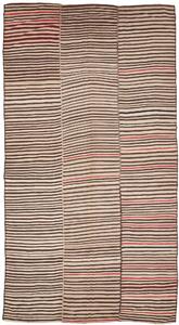 Tappeto Kilim Mazandaran Vintage Persia Astratto Beige Marrone 207x390 Cm