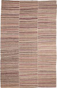Tappeto Kilim Mazandaran Vintage Persia Astratto Beige Marrone 216x347 Cm