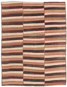 Tappeto Kilim Mazandaran Vintage Persia Astratto Beige Marrone 143x186 Cm