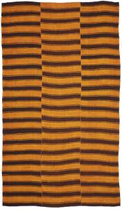 Tappeto Kilim Mazandaran Vintage Persia Astratto Arancio Marrone 196x340 Cm
