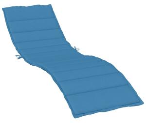 Cuscino per sdraio Melange Blue 200x60x4 cm in tessuto