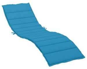 Cuscino per Lettino Blu 200x60x3 cm in Tessuto Oxford