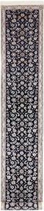 Tappeto Nain 6la Persia Floreale Blu Scuro Crema 85x612 Cm