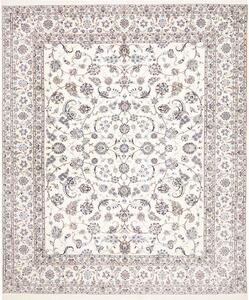 Tappeto Nain 6la Persia Medaglione Crema Blu 255x307 Cm