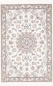 Tappeto Nain 9la Persia Medaglione Crema Blu 81x122 Cm