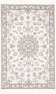 Tappeto Nain 9la Persia Medaglione Crema Blu 80x119 Cm