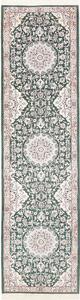 Tappeto Nain 9la Persia Floreale Verde Petrolio Avorio 80x303 Cm