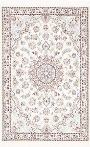 Tappeto Nain 9la Persia Medaglione Avorio Blu 80x124 Cm