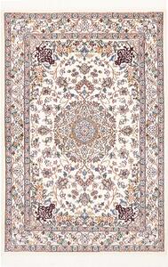 Tappeto Nain 9la Persia Medaglione Avorio Blu 100x148 Cm