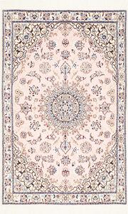 Tappeto Nain 9la Persia Medaglione Rosa Crema 80x120 Cm