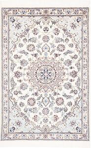 Tappeto Nain 9la Persia Medaglione Crema Blu 80x119 Cm