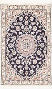 Tappeto Nain 9la Persia Medaglione Blu Crema 80x127 Cm