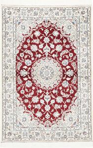 Tappeto Nain 9la Persia Medaglione Rosso Crema 100x152 Cm