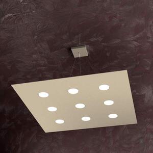 Sospensione Moderna Area Metallo Sabbia Metallo 9 Luci Gx53