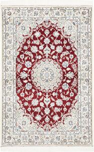 Tappeto Nain 9la Persia Medaglione Rosso Crema 98x155 Cm
