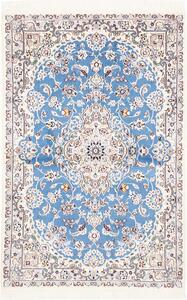 Tappeto Nain 9la Persia Medaglione Azzurro Crema 102x155 Cm